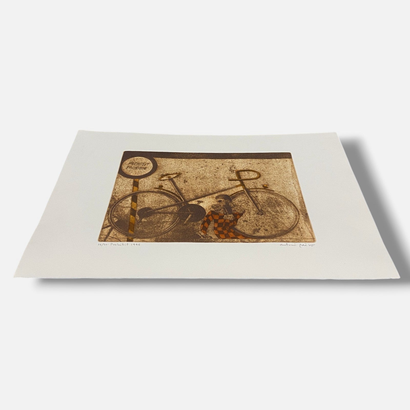 Antoni Miró Bravo "Prohibit" Fine Wall Art | 15 x 21"