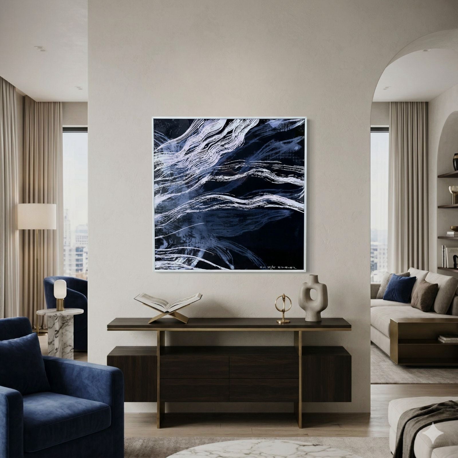 Elena Jiménez Moreno "Gulliver III" Mixed Media Print Framed Wall Art, 20 x 20"