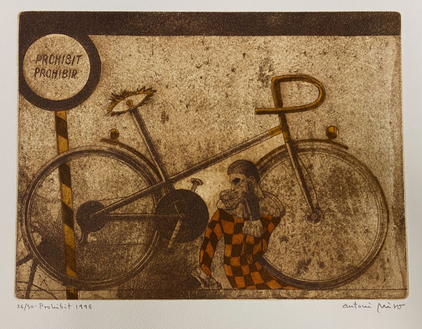 Antoni Miró Bravo "Prohibit" Fine Wall Art | 15 x 21"