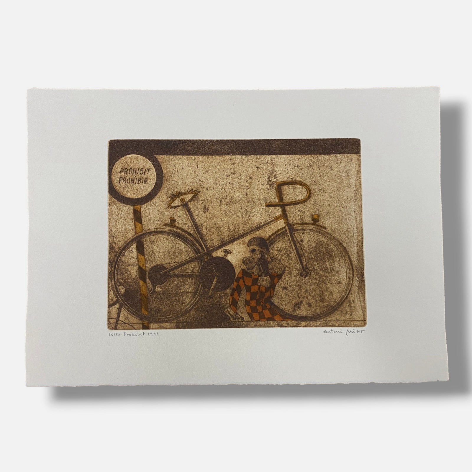 Antoni Miró Bravo "Prohibit" Fine Wall Art | 15 x 21"