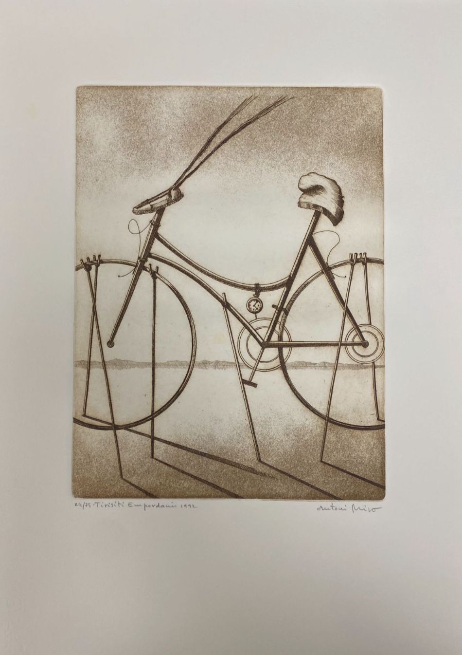 Antoni Miro Bravo Tirisiti Tauromaquina Aiguaforts 1992 & Poem Wall Art Set