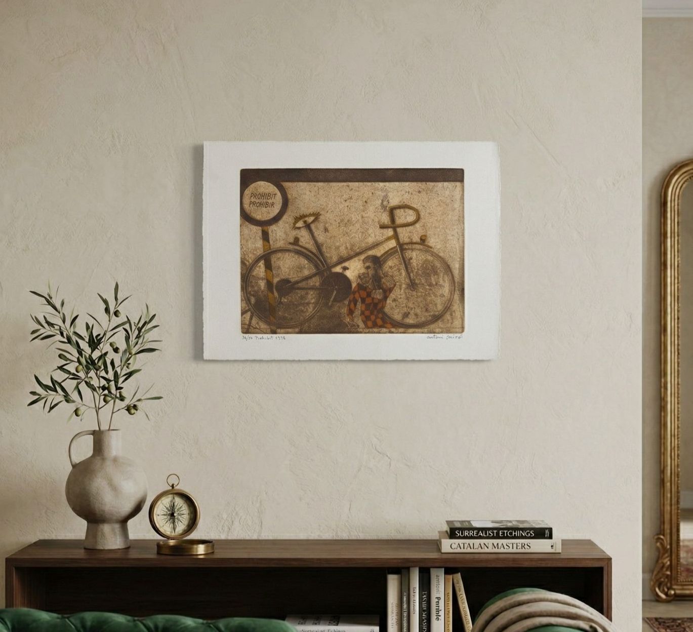 Antoni Miró Bravo "Prohibit" Fine Wall Art | 15 x 21"